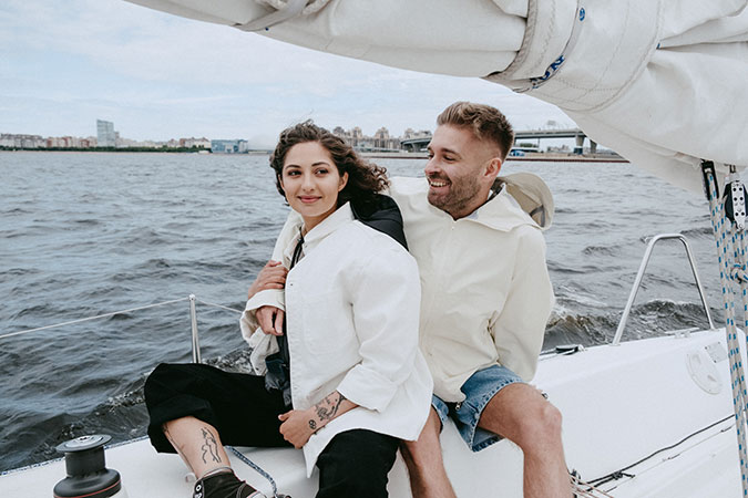 couple on boat